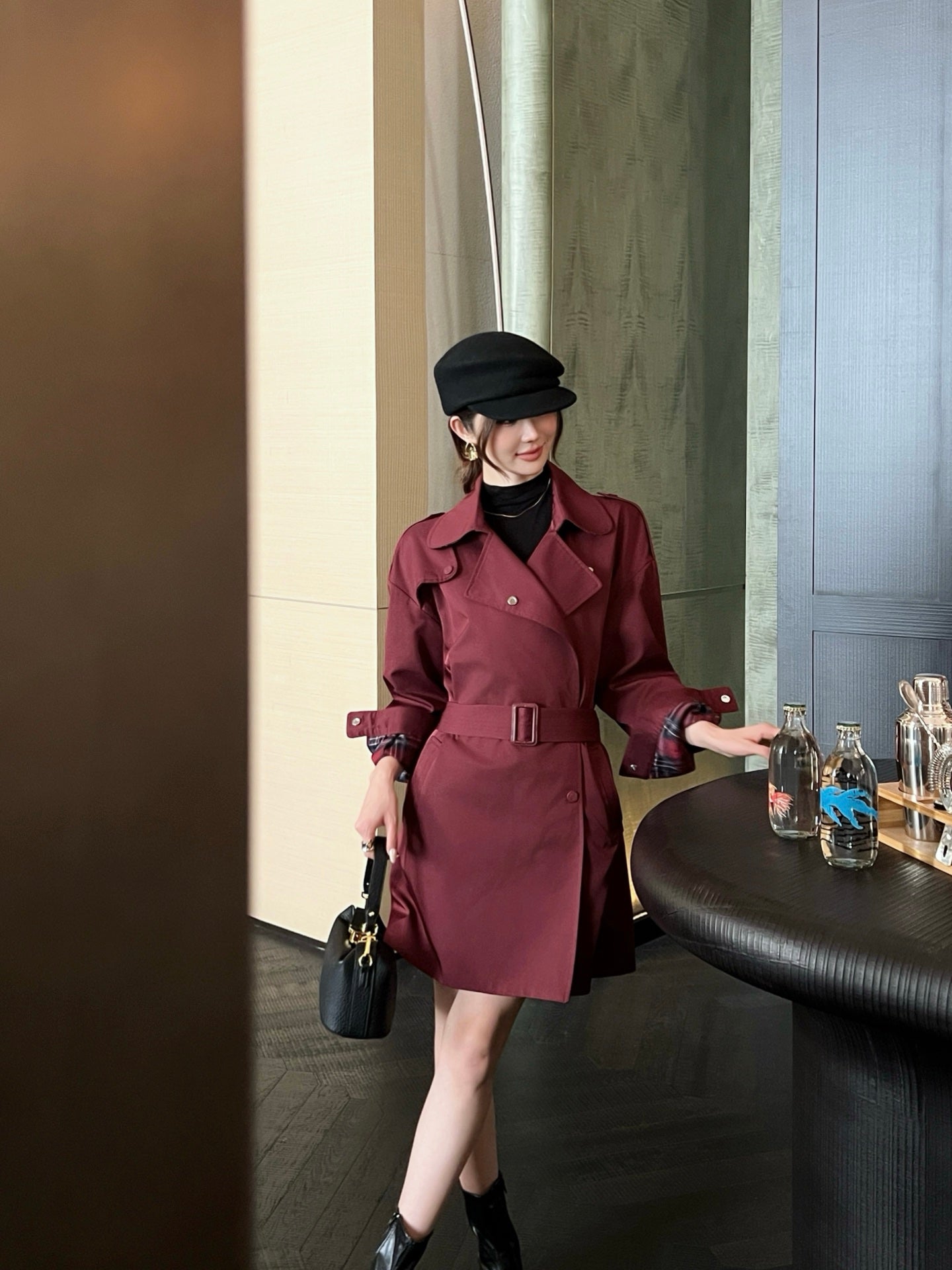 25fw new mid-length windbreaker jacket