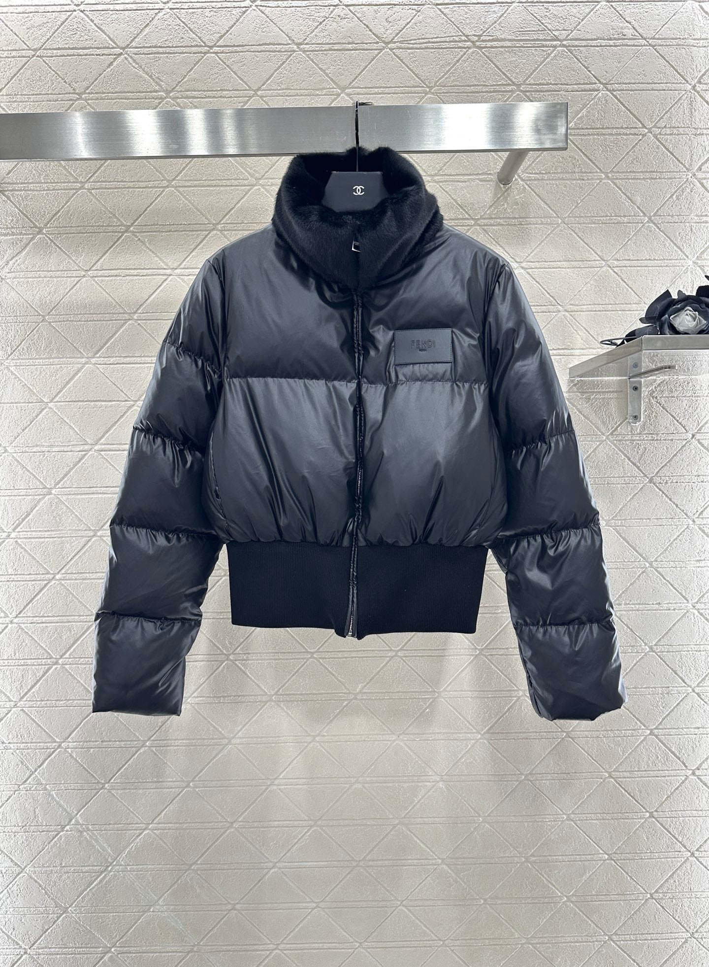 25fw new fur collar waist down jacket