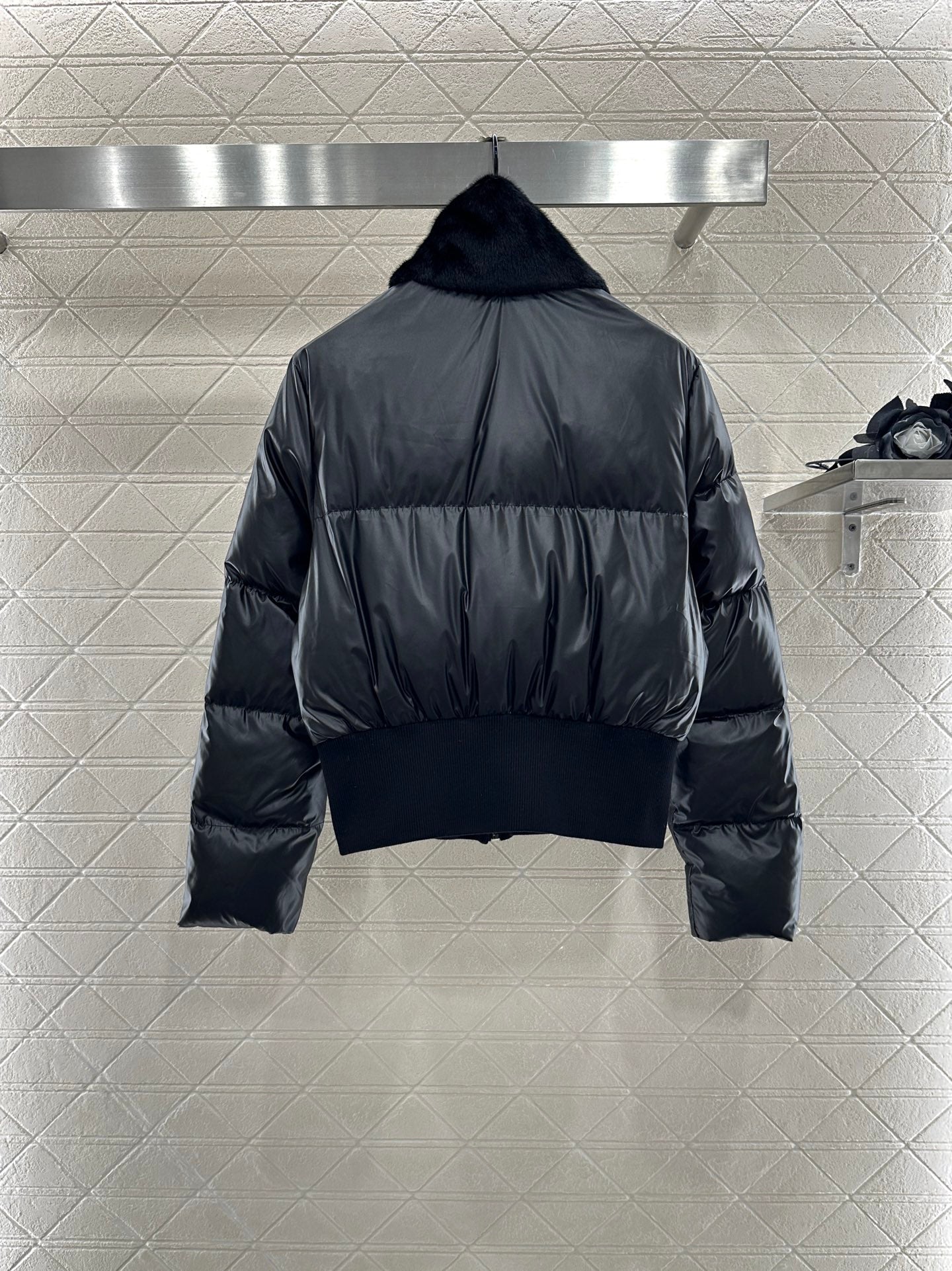 25fw new fur collar waist down jacket