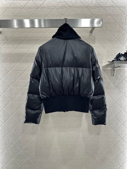 25fw new fur collar waist down jacket