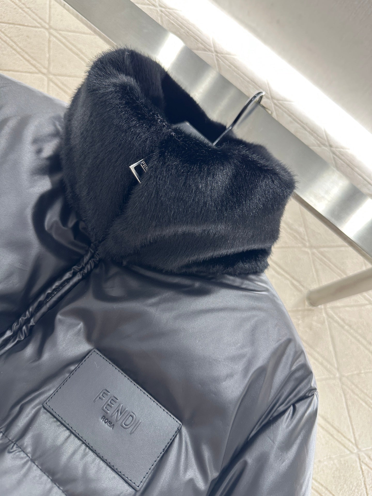 25fw new fur collar waist down jacket