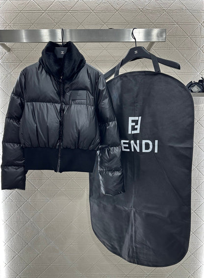 25fw new fur collar waist down jacket