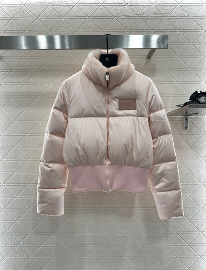 25fw new fur collar waist down jacket