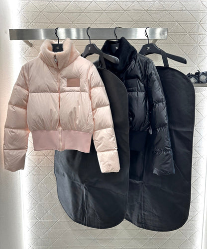 25fw new fur collar waist down jacket