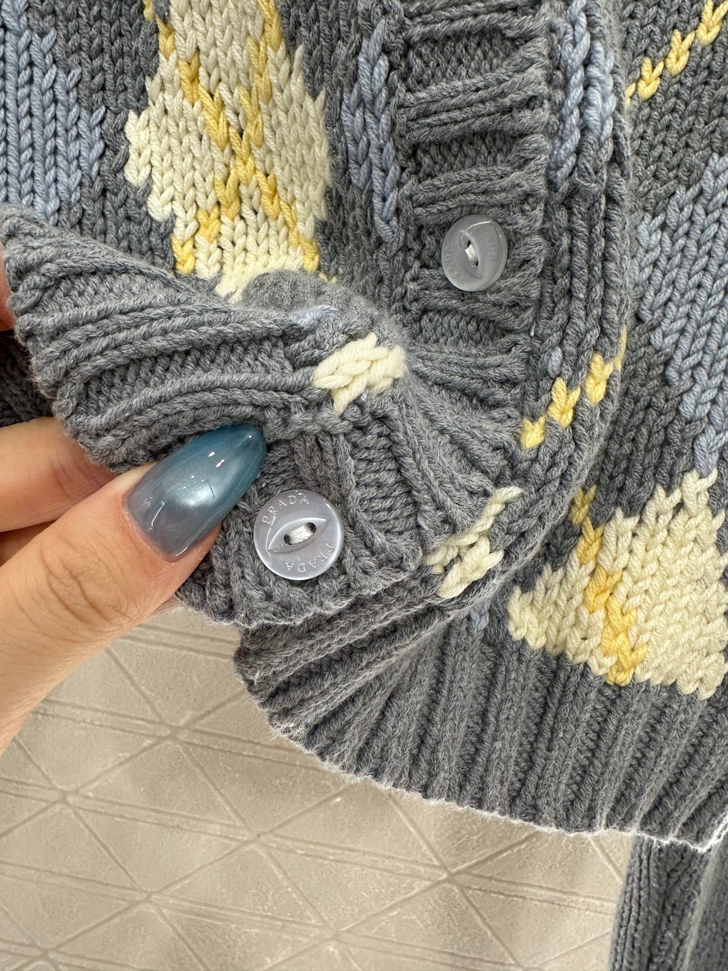 25fw new diamond jacquard knitted cardigan