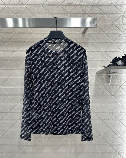 25fw new mesh round neck long sleeve