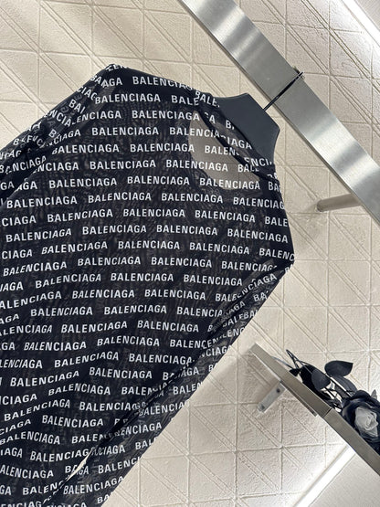 25fw new mesh round neck long sleeve