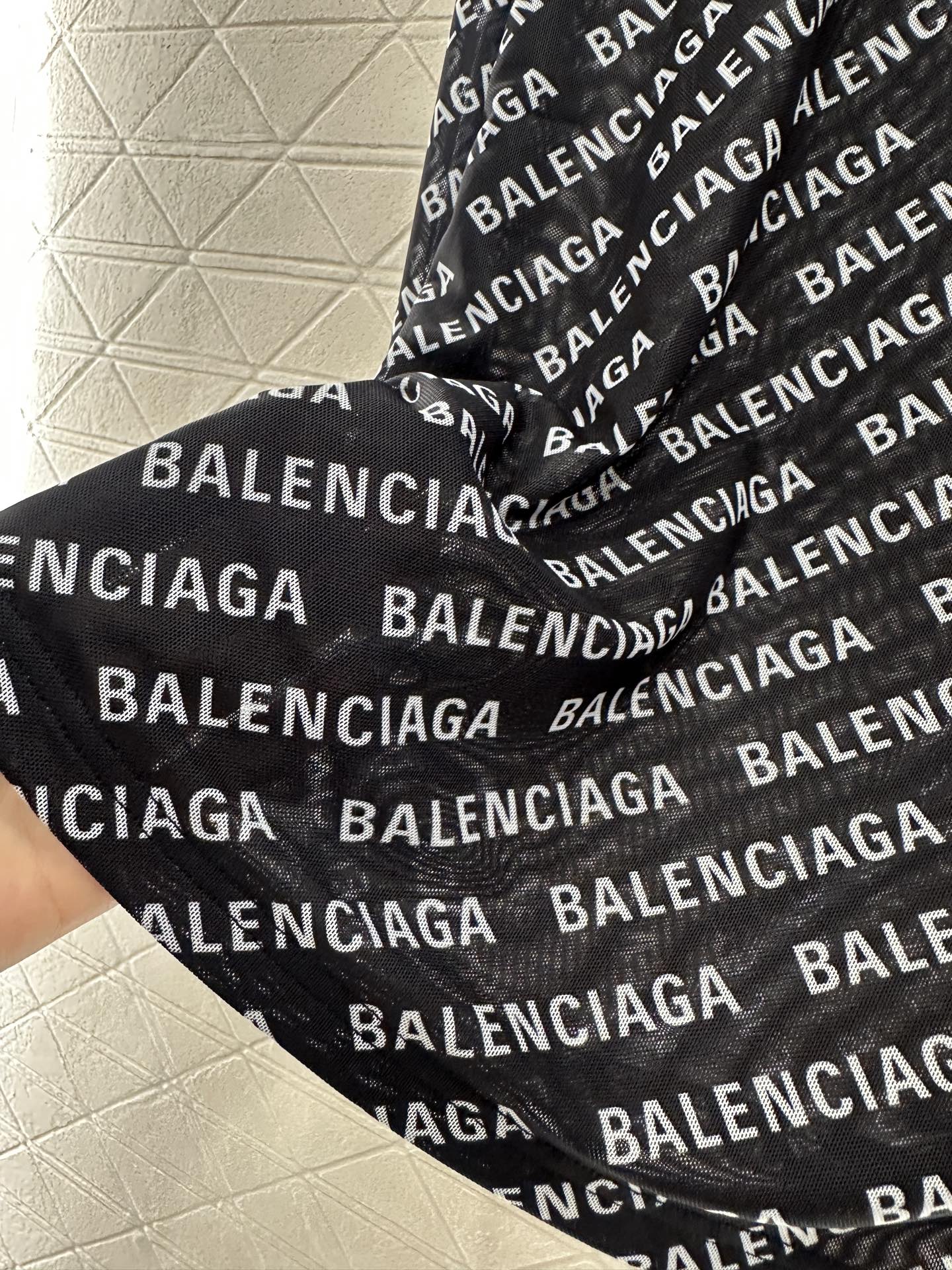 25fw new mesh round neck long sleeve