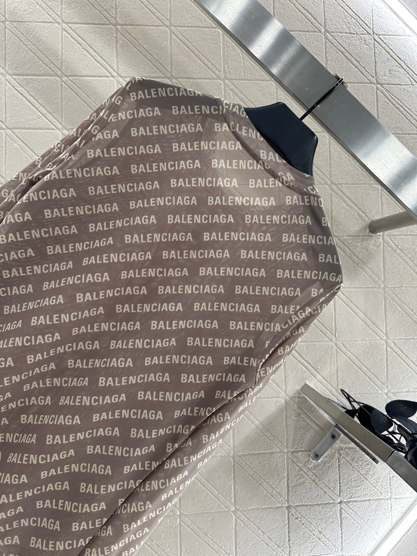 25fw new mesh round neck long sleeve