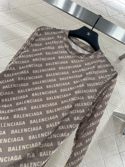 25fw new mesh round neck long sleeve