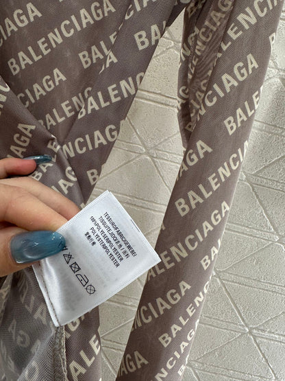 25fw new mesh round neck long sleeve