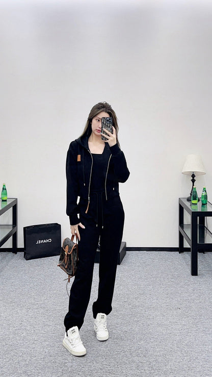 25Ffw new hooded jacket with trousers set