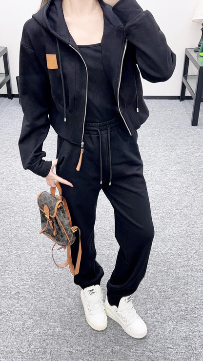 25Ffw new hooded jacket with trousers set