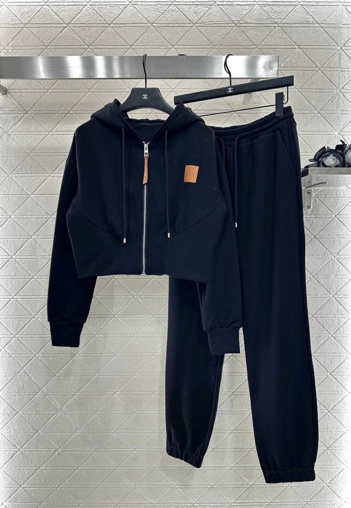 25Ffw new hooded jacket with trousers set