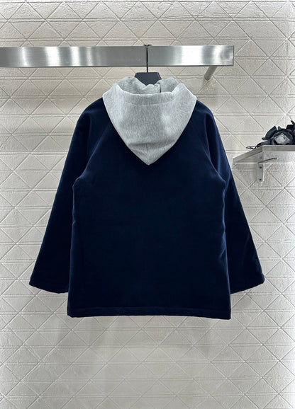 25fw new hooded drawstring cotton jacket