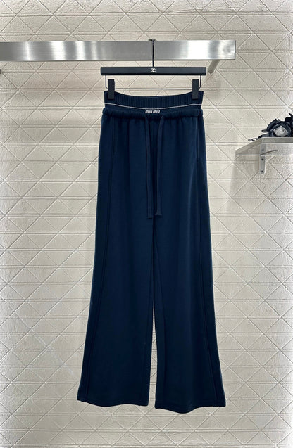 25fw new drawstring wide-leg trousers