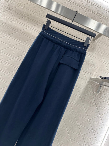 25fw new drawstring wide-leg trousers