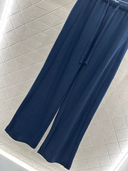 25fw new drawstring wide-leg trousers