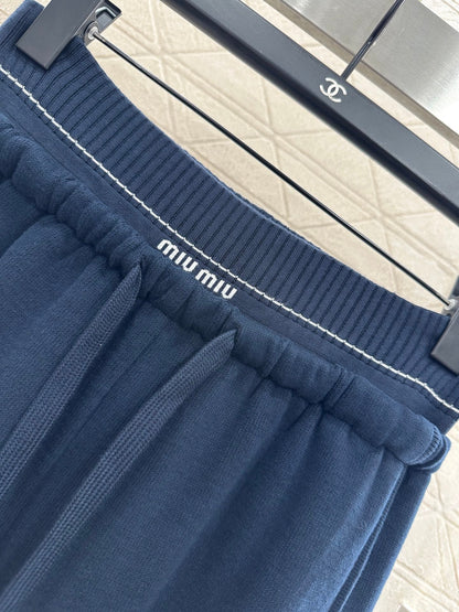 25fw new drawstring wide-leg trousers