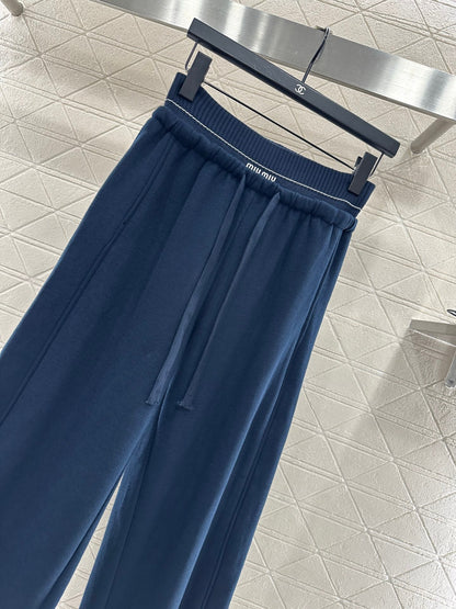 25fw new drawstring wide-leg trousers