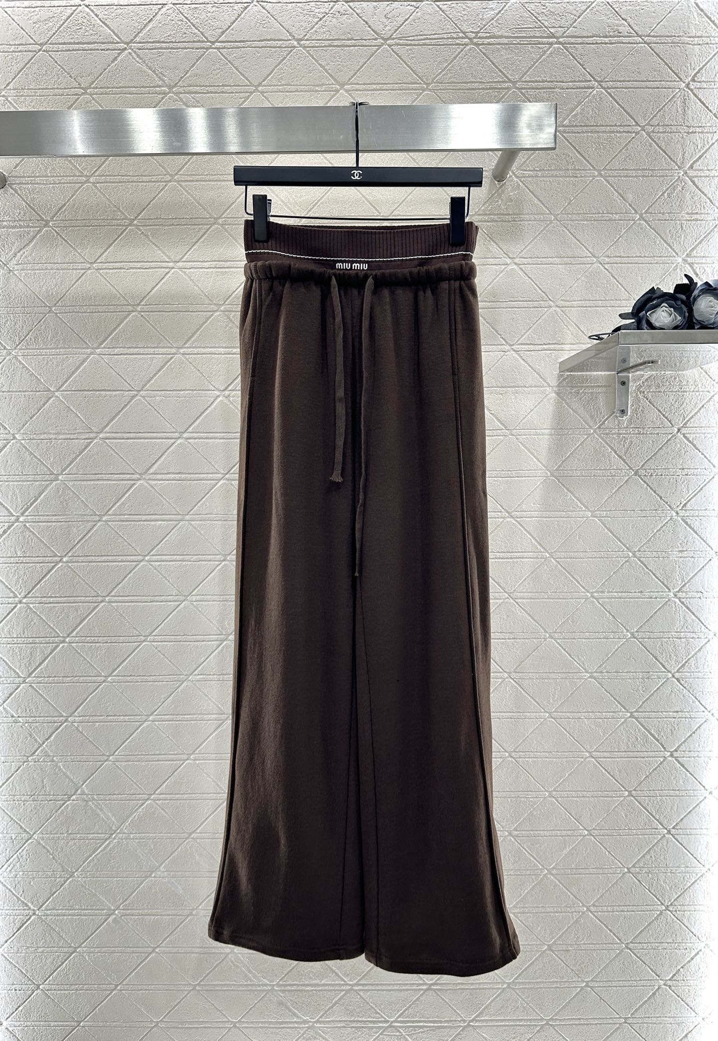 25fw new drawstring wide-leg trousers