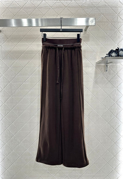 25fw new drawstring wide-leg trousers
