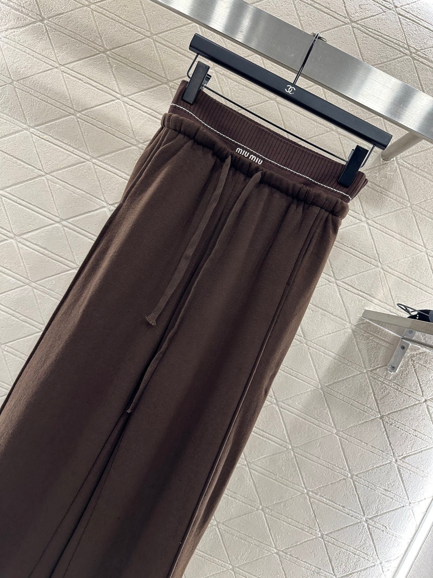 25fw new drawstring wide-leg trousers