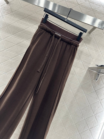 25fw new drawstring wide-leg trousers