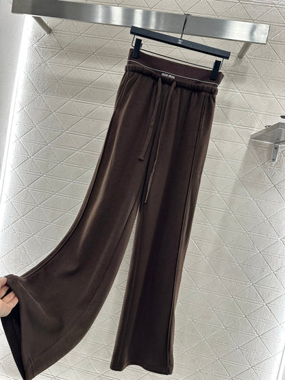 25fw new drawstring wide-leg trousers