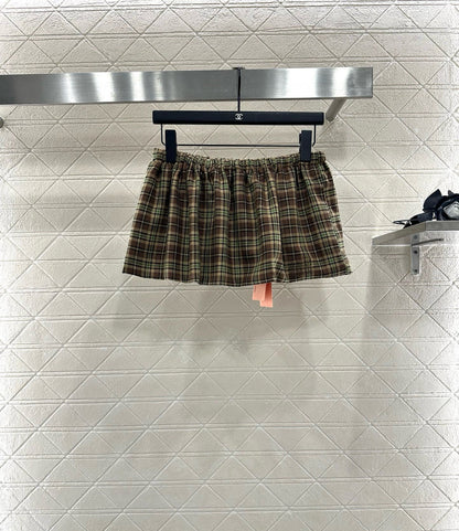 25fw new plaid shirt jacket with skirt suit