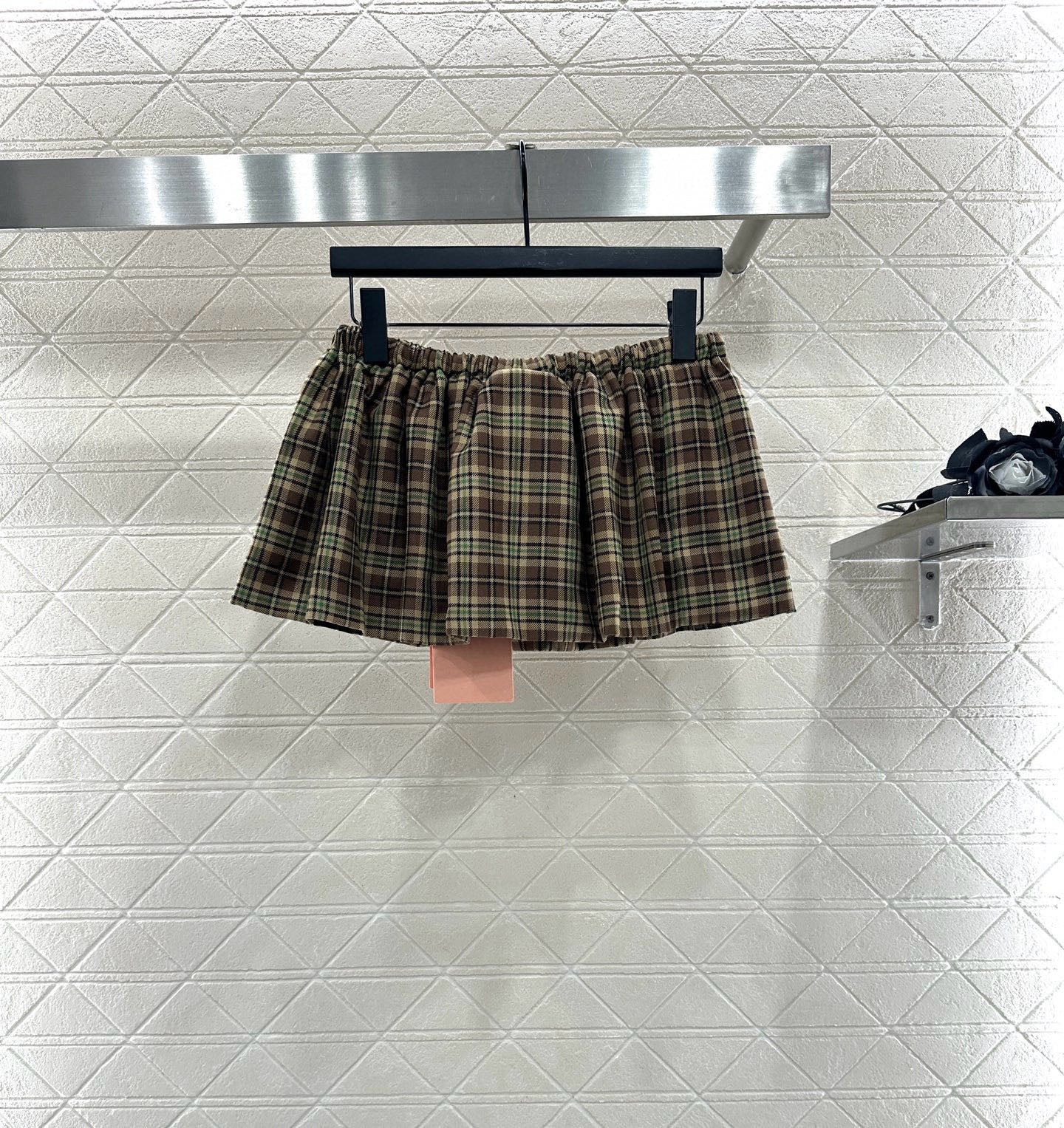 25fw new plaid shirt jacket with skirt suit