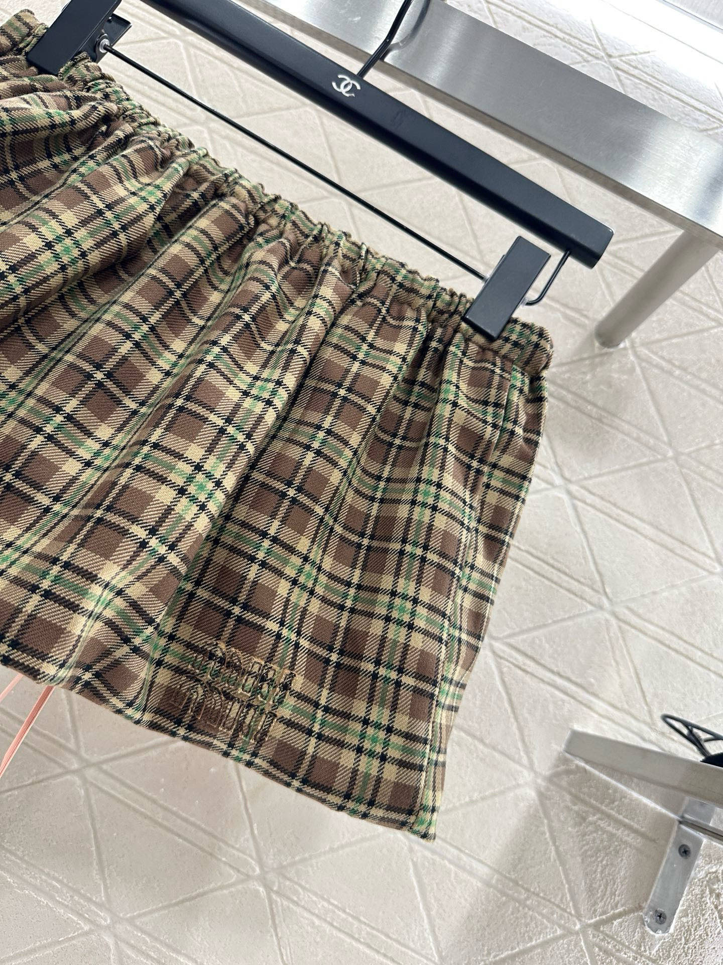 25fw new plaid shirt jacket with skirt suit