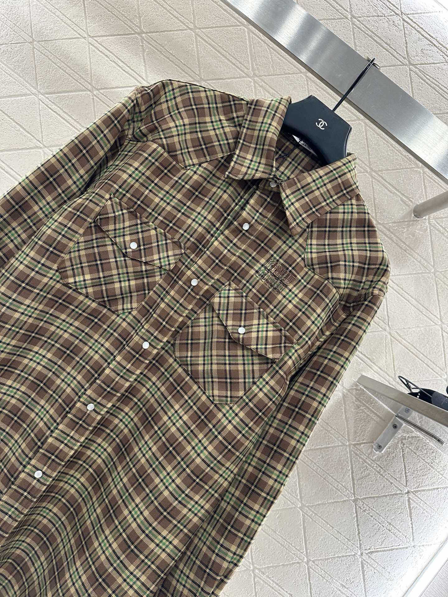 25fw new plaid shirt jacket with skirt suit