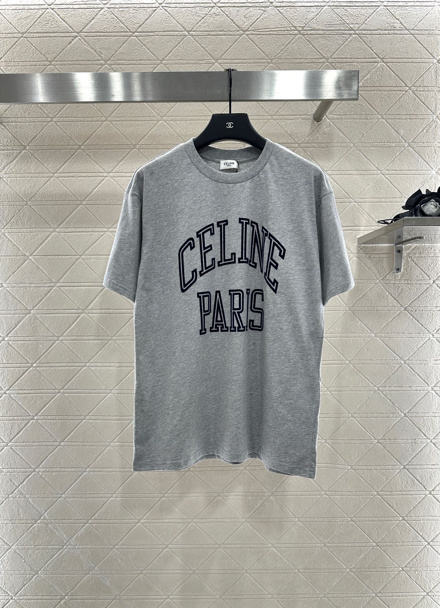 25fw new flocking printed T-shirt