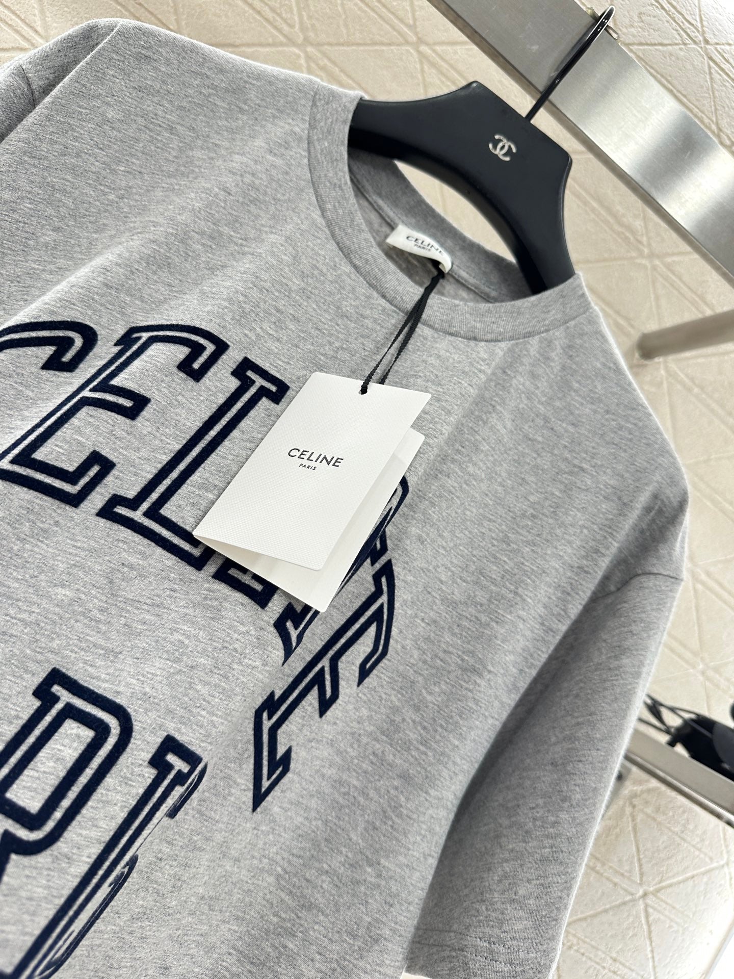 25fw new flocking printed T-shirt