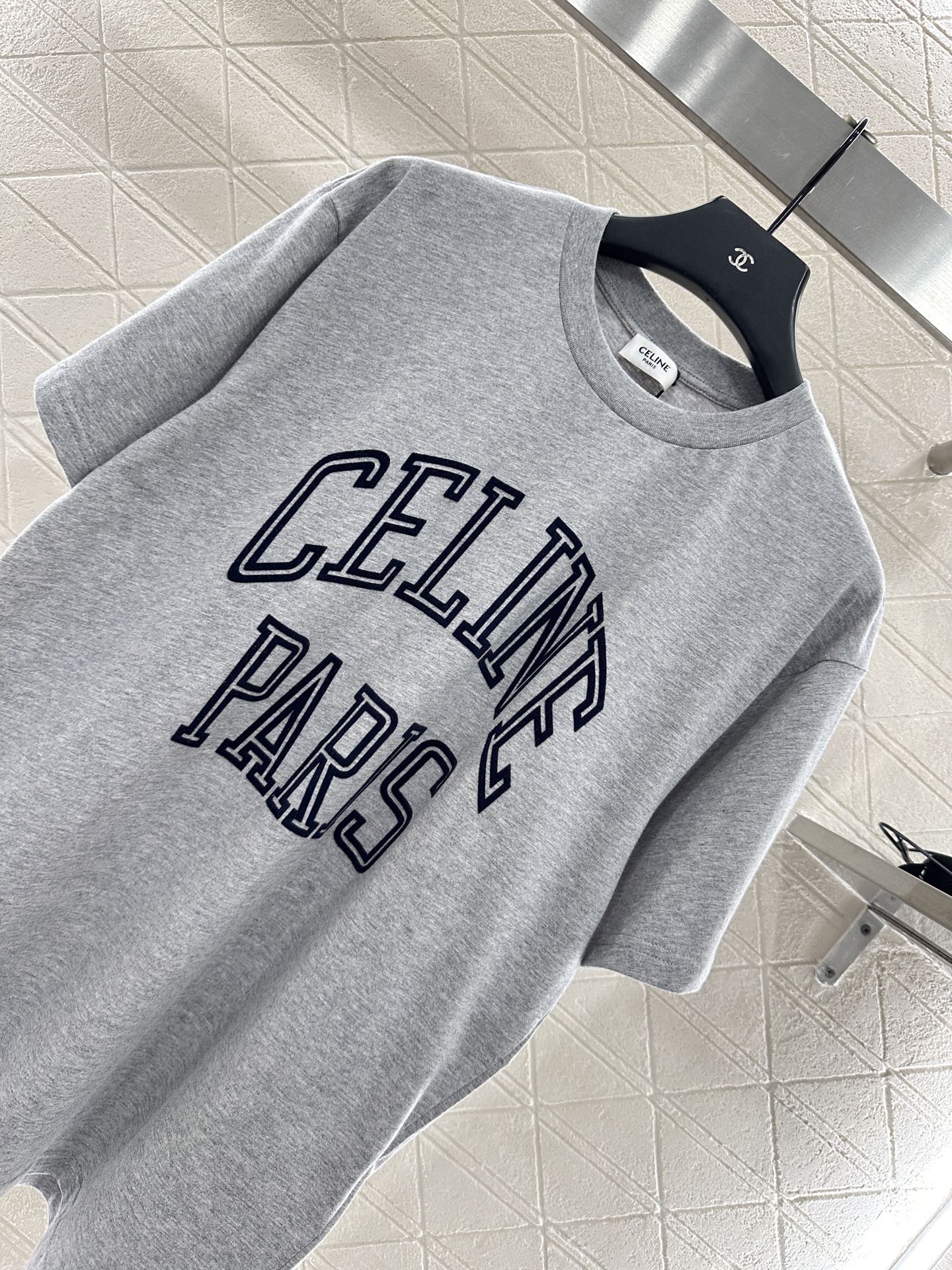 25fw new flocking printed T-shirt