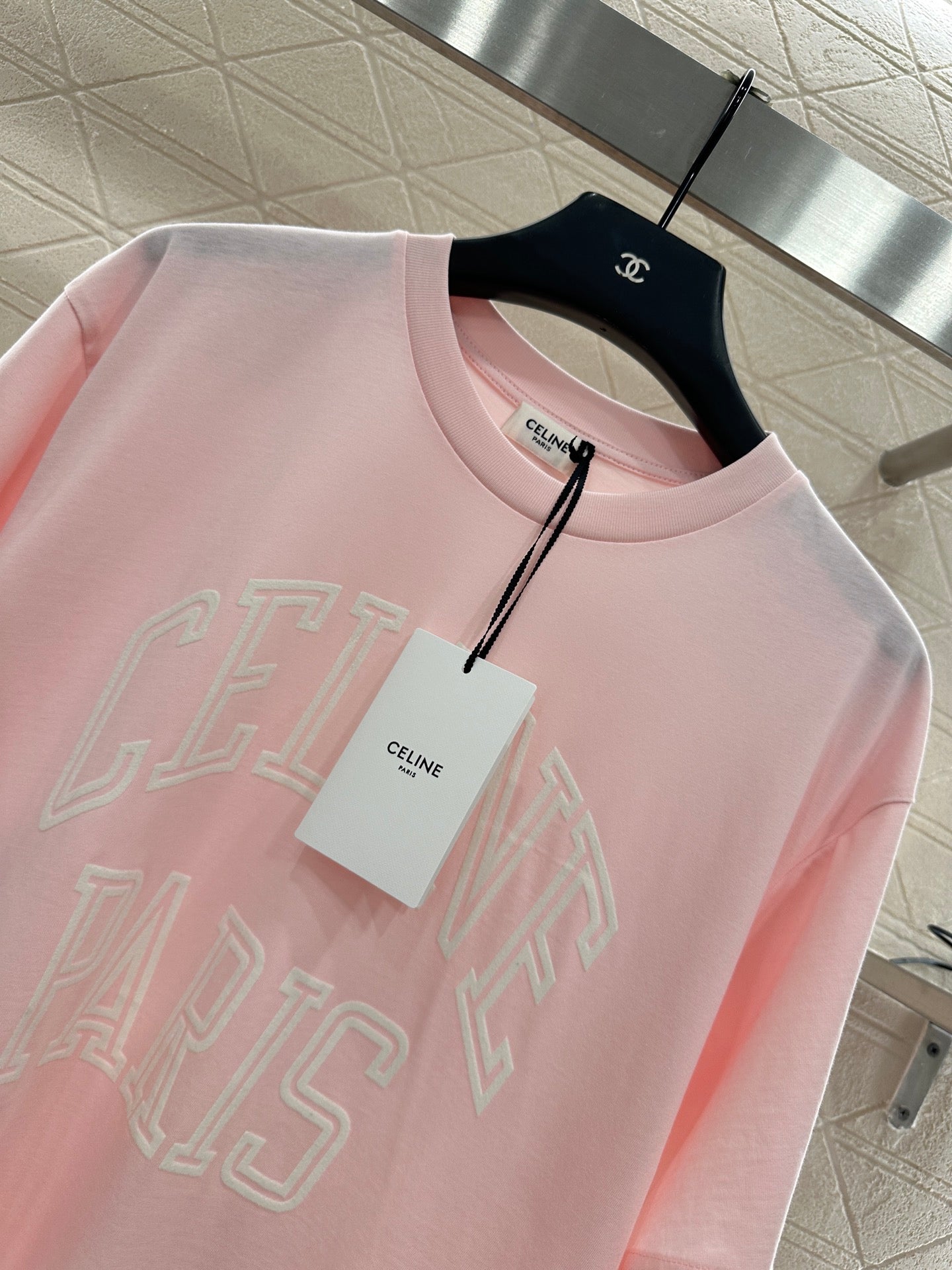 25fw new flocking printed T-shirt