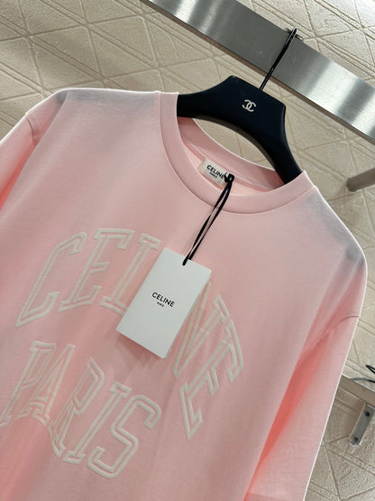 25fw new flocking printed T-shirt