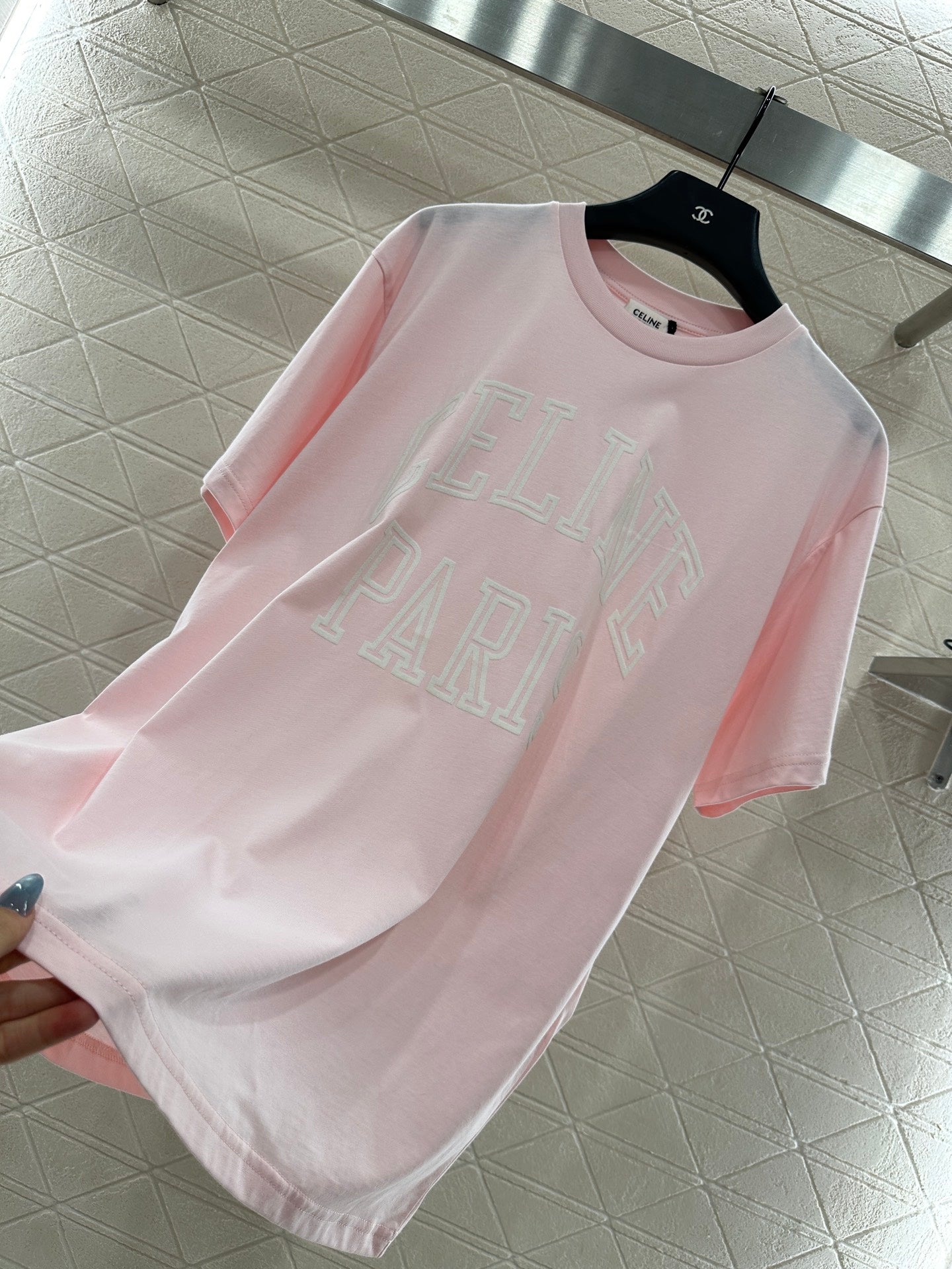 25fw new flocking printed T-shirt