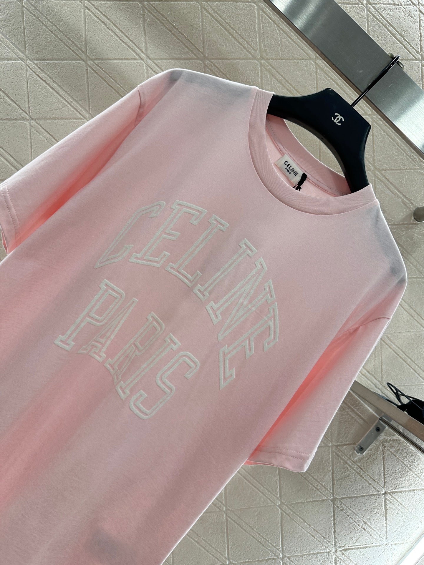 25fw new flocking printed T-shirt