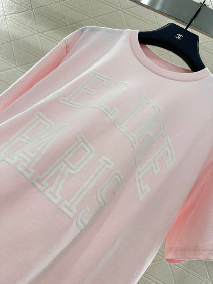 25fw new flocking printed T-shirt