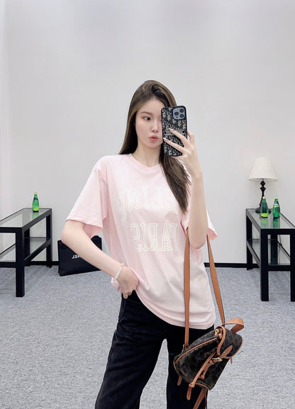 25fw new flocking printed T-shirt