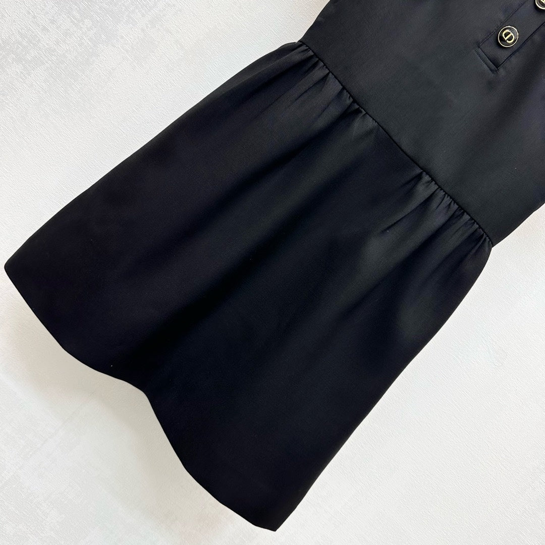 25fw new lapel short-sleeved dress