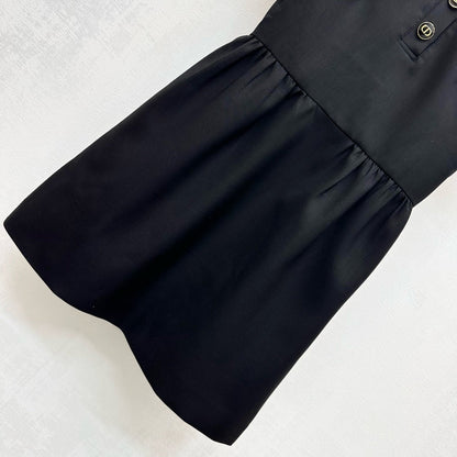 25fw new lapel short-sleeved dress