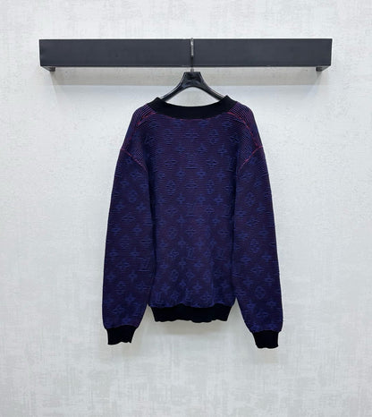 25fw new V-neck jacquard knitted cardigan