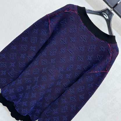 25fw new V-neck jacquard knitted cardigan