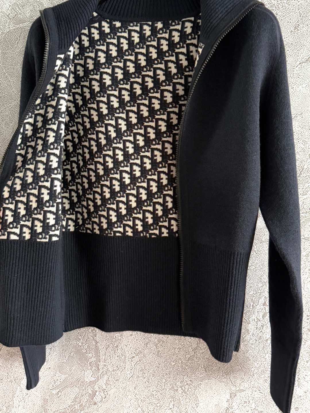 25fw double-faced cashmere knitted cardigan