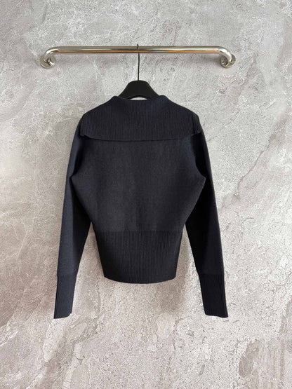 25fw double-faced cashmere knitted cardigan