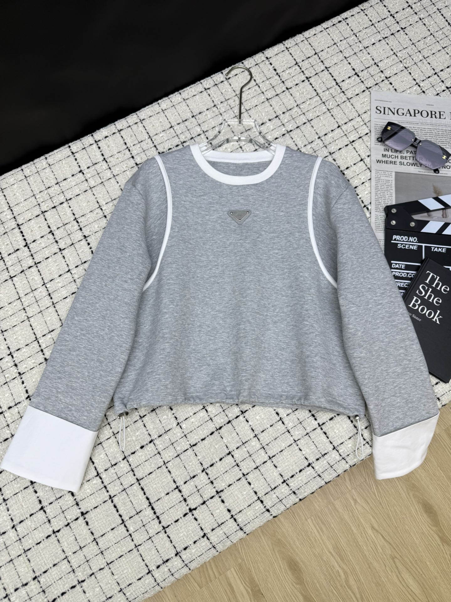 25fw new patchwork shirt with  straight pants suit