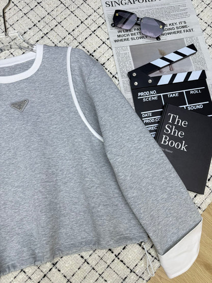 25fw new patchwork shirt with  straight pants suit